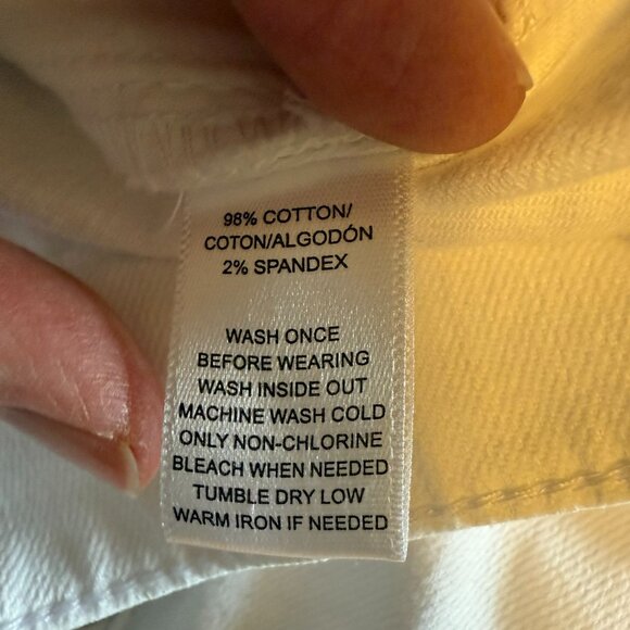 Loft Relaxed Skinny White Jeans - Size 8 - Picture 7 of 7